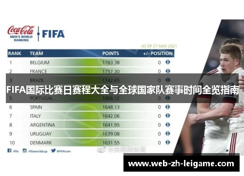 FIFA国际比赛日赛程大全与全球国家队赛事时间全览指南