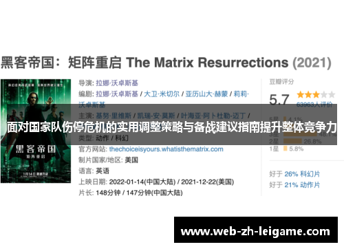 面对国家队伤停危机的实用调整策略与备战建议指南提升整体竞争力